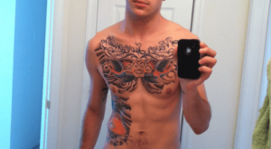 Self Pic Tattoo Boy Hard Dick