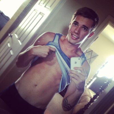 Hot Boy With Dick Peeking Out