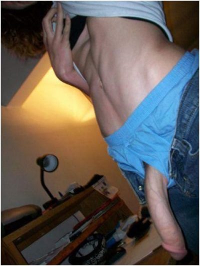 Hanging Skinny Boy Cock