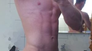 Mirror Shot Abs and Cock Selfie
