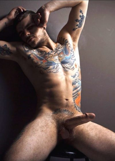 Hard Cock Tattoo Stud