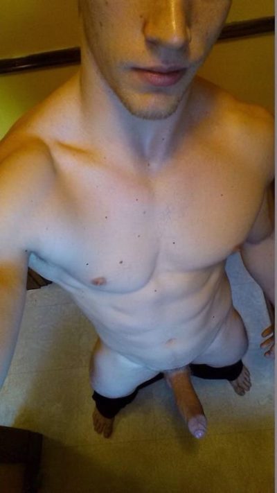 Abs and Uncut Cock Selfie