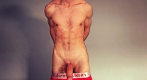 Cock Out in Calvin Kleins