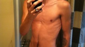 Skinny Boy Boner Mirror Selfie