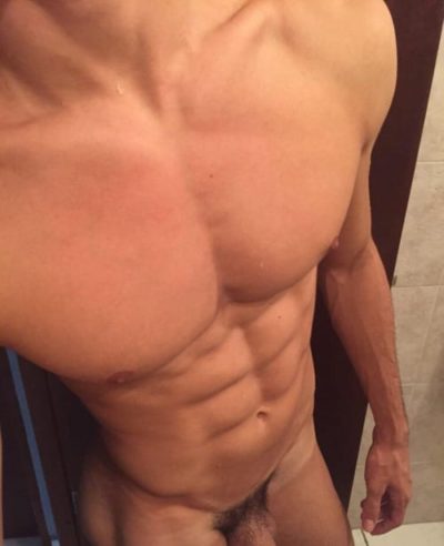 Just a Peek of Muscle Cock