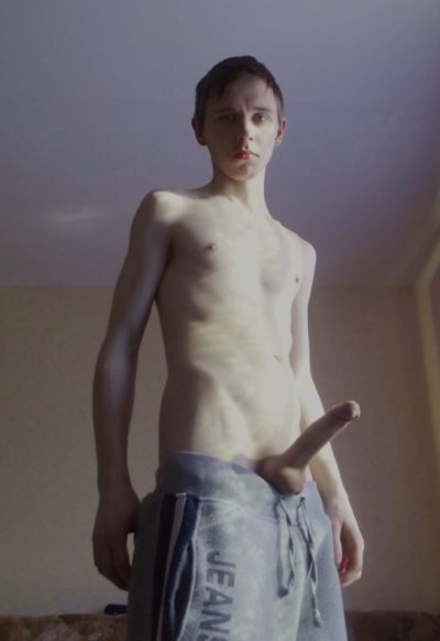 Smooth Twink Boner In Sweatpants