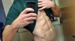 Ripped Abs And Hard Cock Mirror Selfie