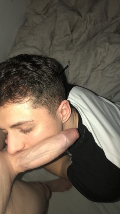 Sniffing a Fat Uncut Cock