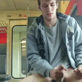 Jacking Off on the Train