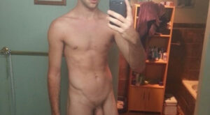 Hanging Cock Mirror Selfie