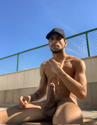 Thick Latino Cock on the Bench