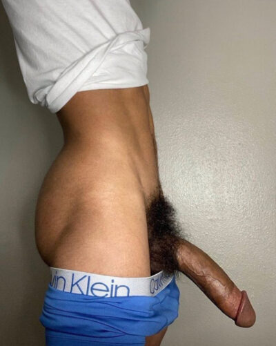 Slim with a Hanging Bushy Cock
